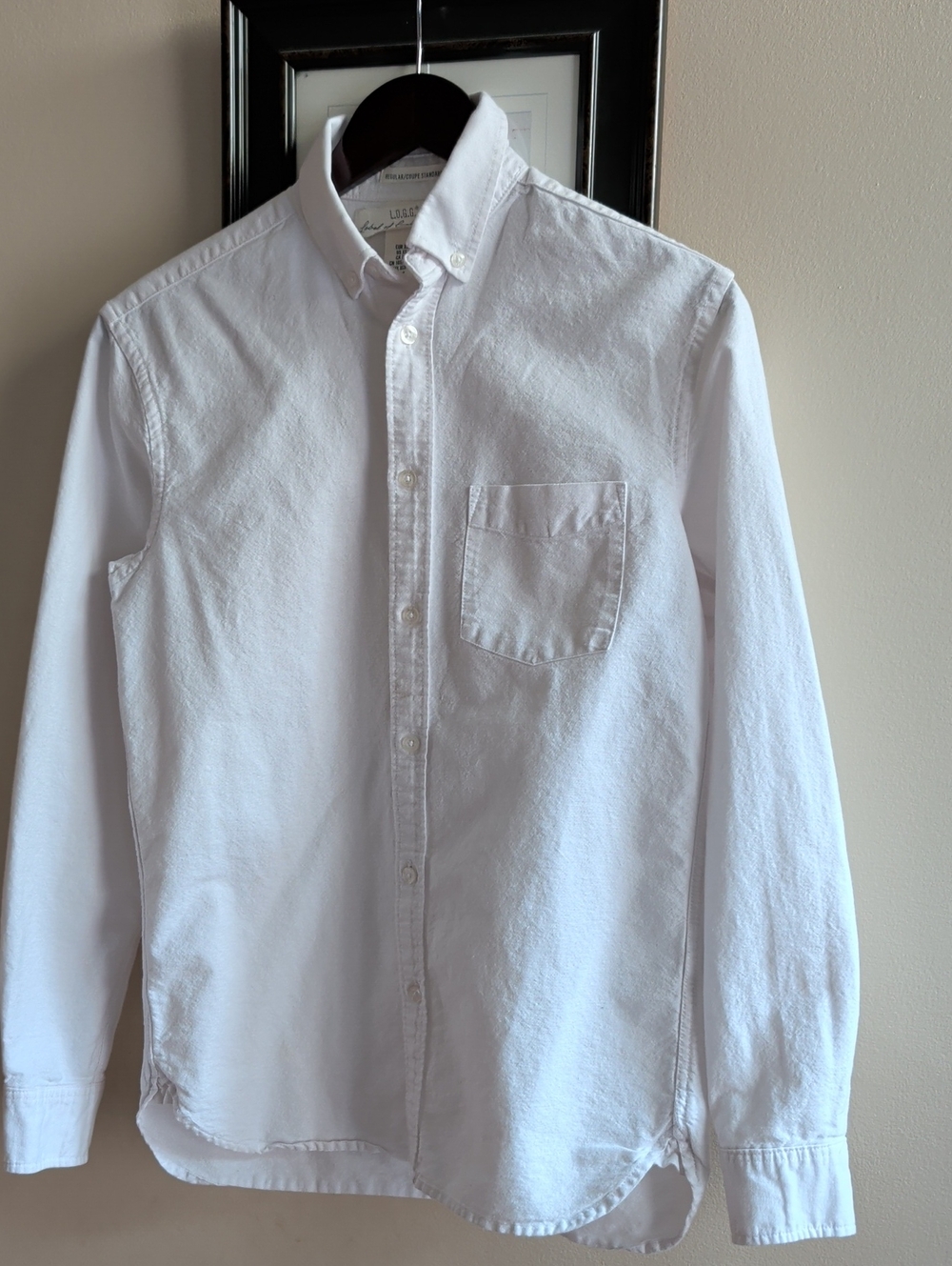 H&M Men's White Button-Down Oxford Shirt - Classic Fit